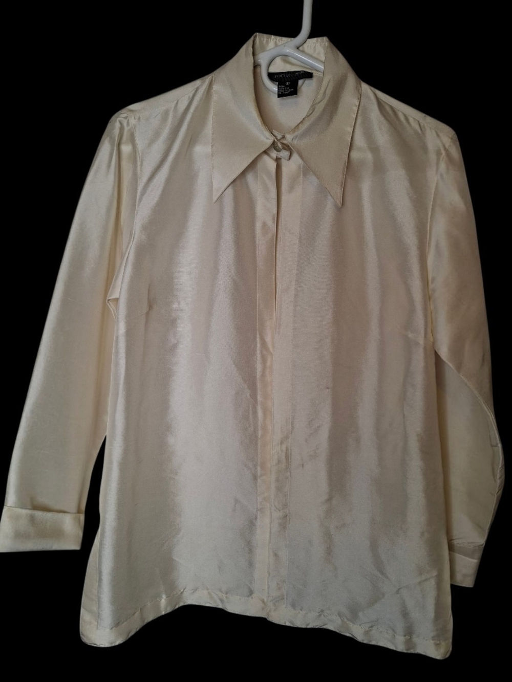 Vintage Cream 100% Silk Top